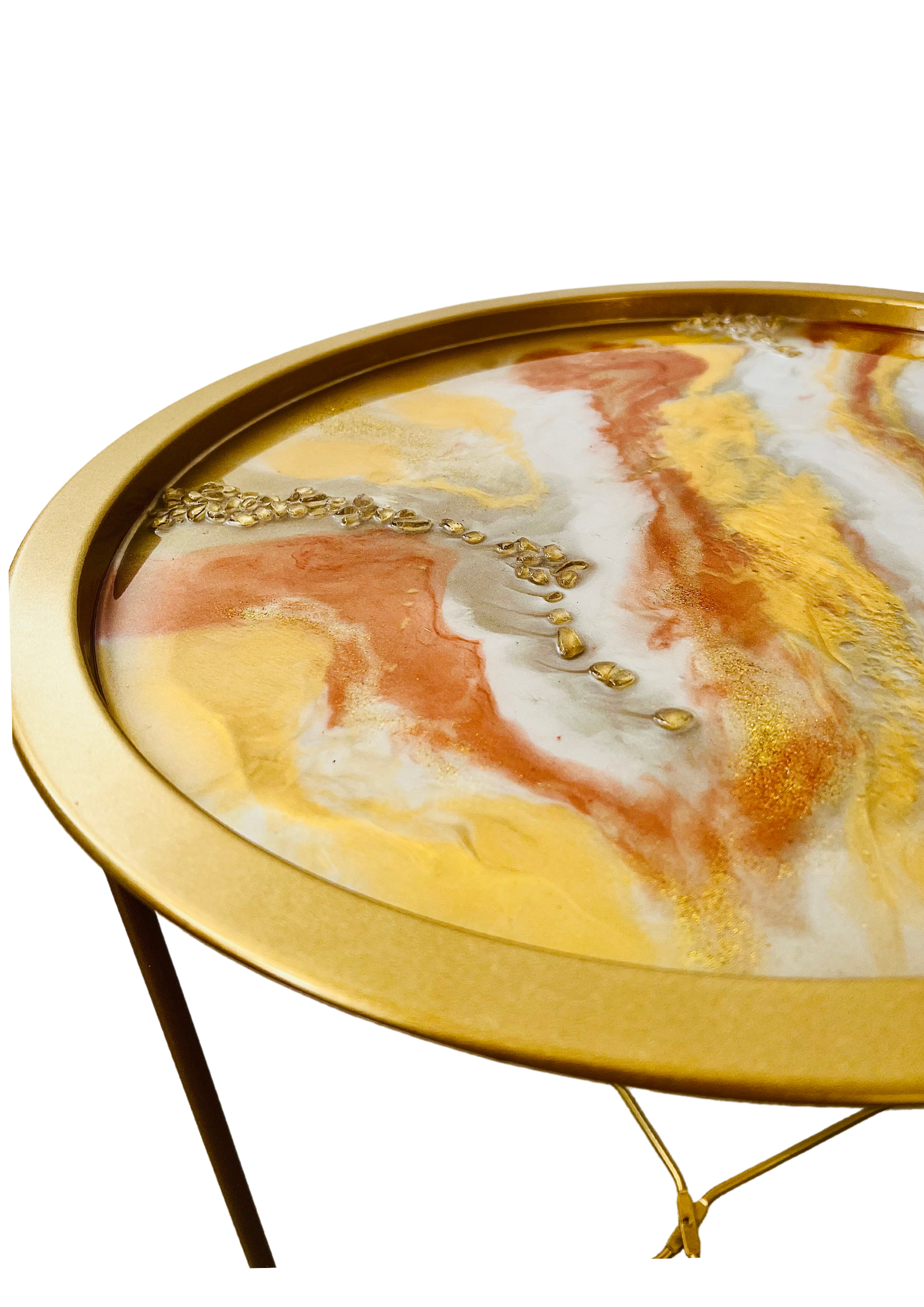 Coffe/Corner Table with Resin Art