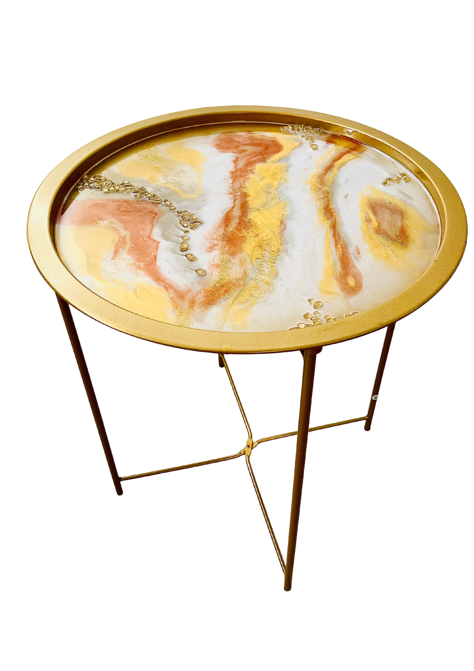 Coffe/Corner Table with Resin Art